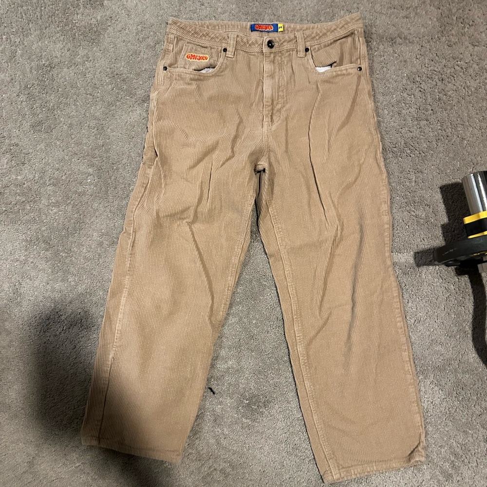 Empyre Khaki Corduroy Loose Fit Skate Pants
